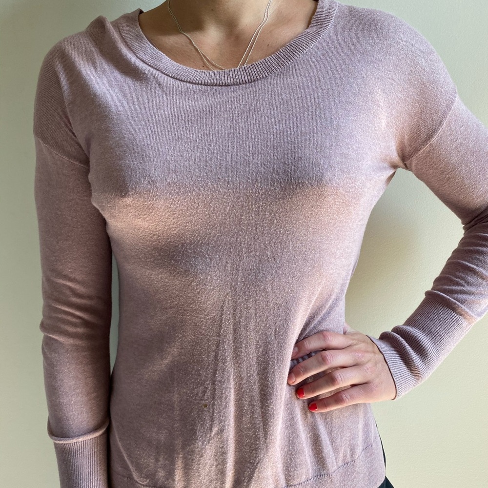 Mauve high to low sweater